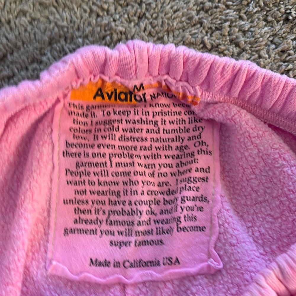 Aviator Nation 5 stripe sweat pants- pink - Picture 6 of 6